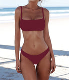 Solid Sexy Bikini Set Women Swimming Suit Fashion